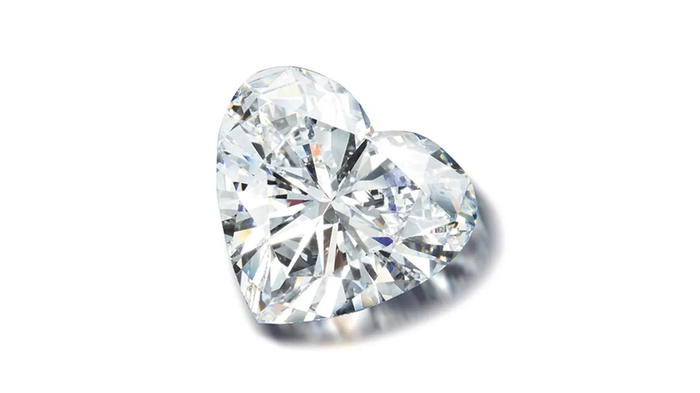 Heart cut lab-grown diamond