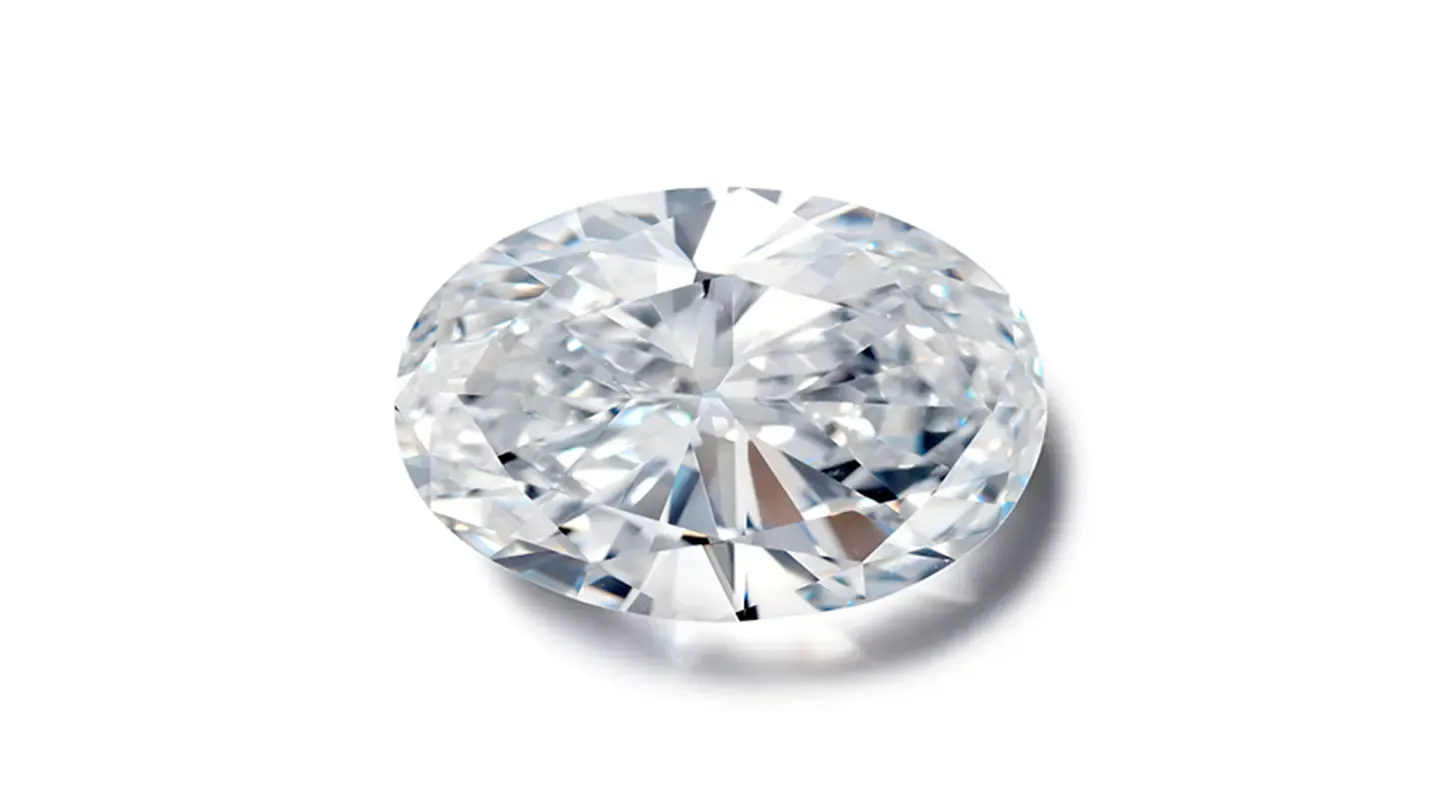 Oval cut lab-grown diamond