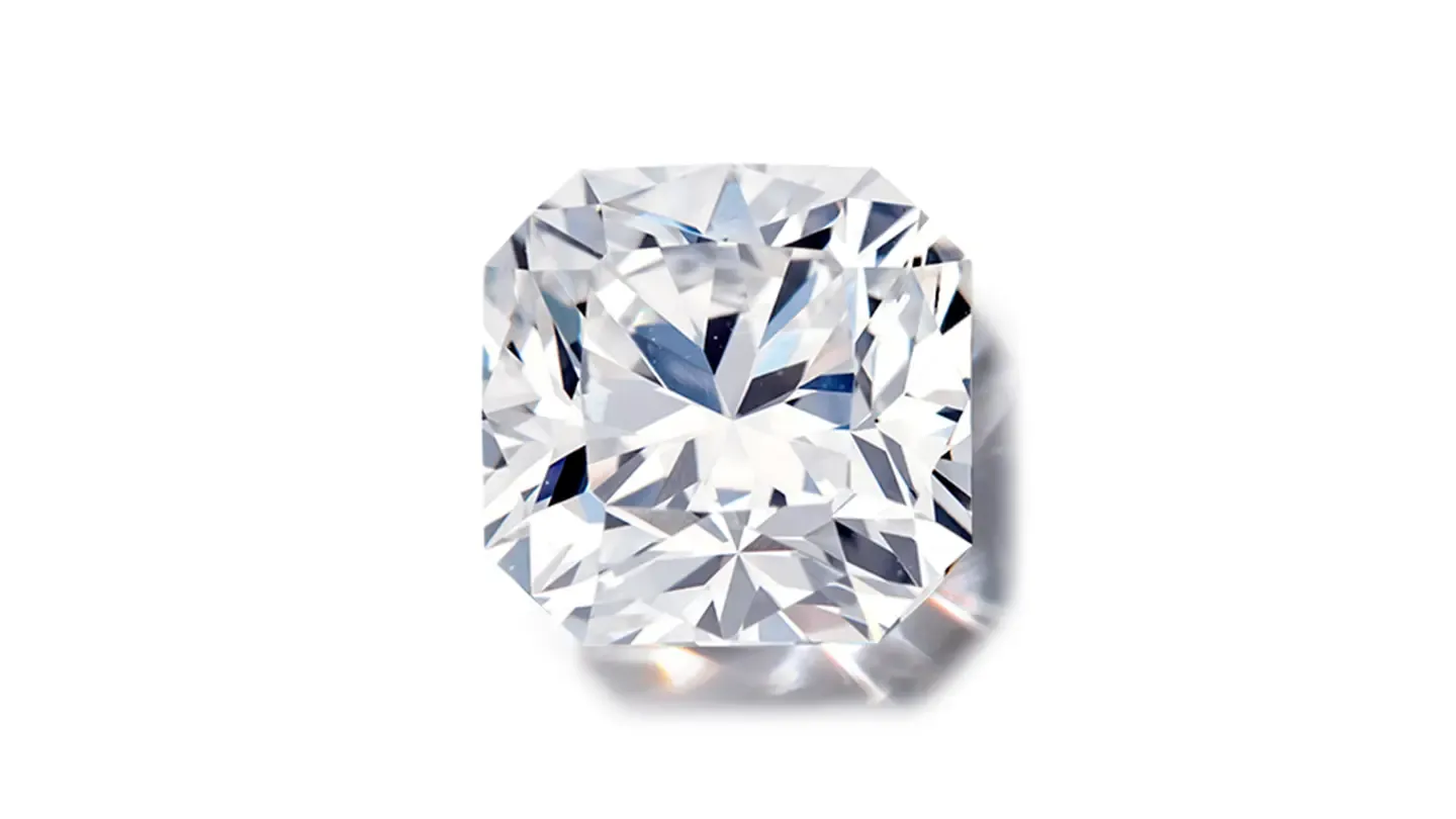 Radiant cut lab-grown diamond